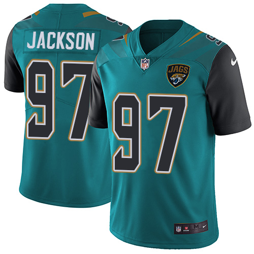 Men's Nike Jacksonville Jaguars #97 Malik Jackson Teal Green Team Color Vapor Untouchable Limited Player NFL Jersey