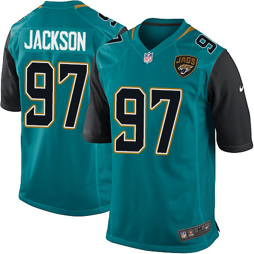 Men's Nike Jacksonville Jaguars #97 Malik Jackson Game Teal Green Team Color NFL Jersey
