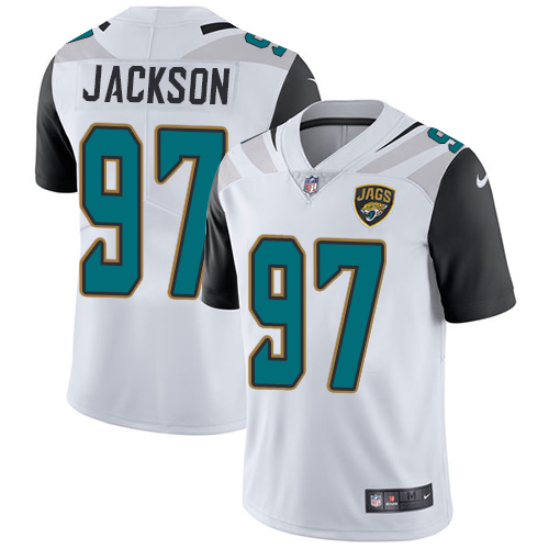 Men's Nike Jacksonville Jaguars #97 Malik Jackson White Vapor Untouchable Limited Player NFL Jersey