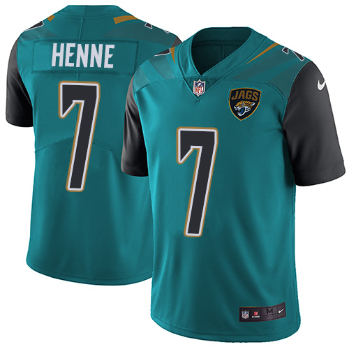 Men's Nike Jacksonville Jaguars #7 Chad Henne Teal Green Team Color Vapor Untouchable Limited Player NFL Jersey