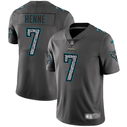 Men's Nike Jacksonville Jaguars #7 Chad Henne Gray Static Vapor Untouchable Limited NFL Jersey