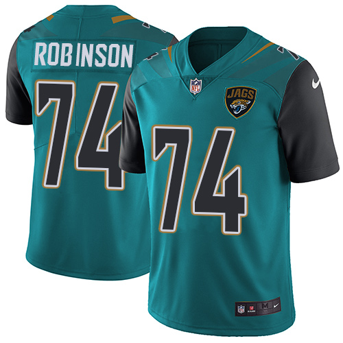 Men's Nike Jacksonville Jaguars #74 Cam Robinson Teal Green Team Color Vapor Untouchable Limited Player NFL Jersey