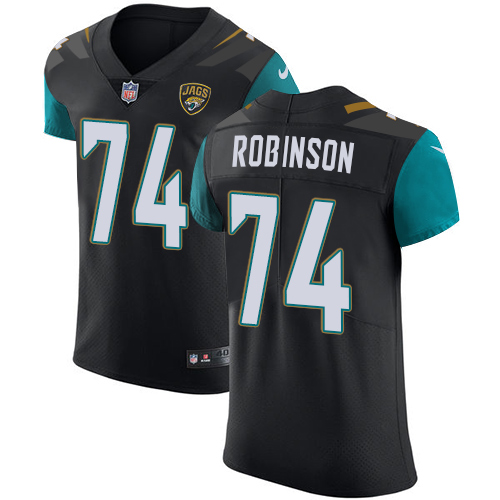 Men's Nike Jacksonville Jaguars #74 Cam Robinson Black Alternate Vapor Untouchable Elite Player NFL Jersey