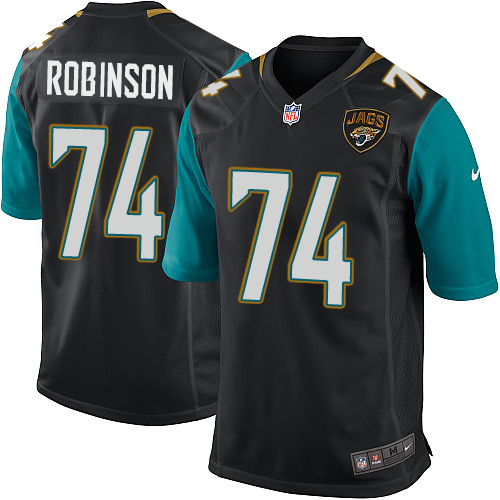 Men's Nike Jacksonville Jaguars #74 Cam Robinson Game Black Alternate NFL Jersey