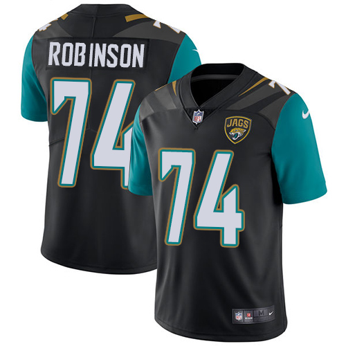 Youth Nike Jacksonville Jaguars #74 Cam Robinson Black Alternate Vapor Untouchable Limited Player NFL Jersey