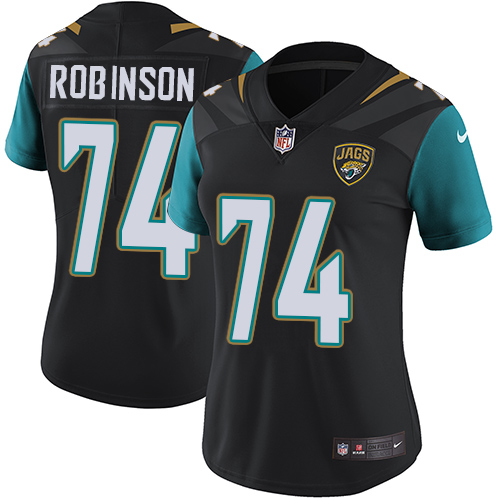 Women's Nike Jacksonville Jaguars #74 Cam Robinson Black Alternate Vapor Untouchable Elite Player NFL Jersey