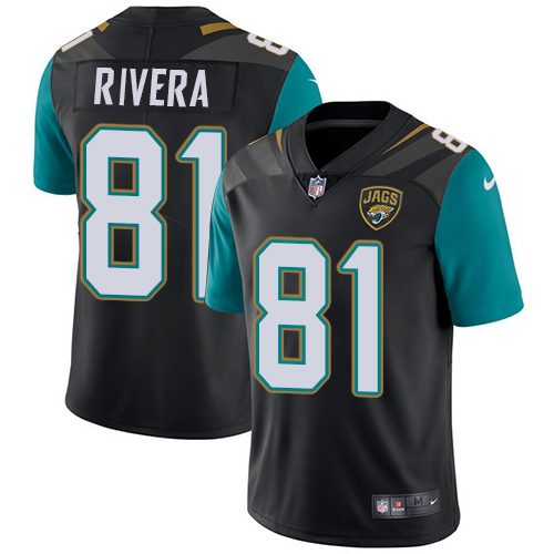 Men's Nike Jacksonville Jaguars #81 Mychal Rivera Black Alternate Vapor Untouchable Limited Player NFL Jersey
