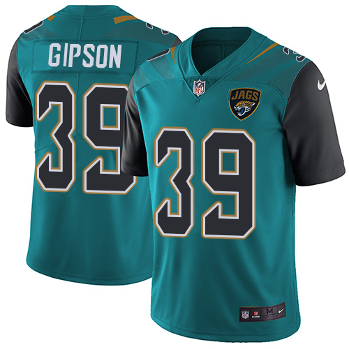 Men's Nike Jacksonville Jaguars #39 Tashaun Gipson Teal Green Team Color Vapor Untouchable Limited Player NFL Jersey