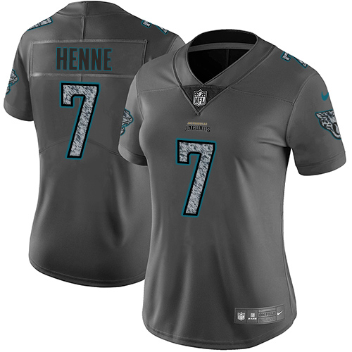 Women's Nike Jacksonville Jaguars #7 Chad Henne Gray Static Vapor Untouchable Limited NFL Jersey