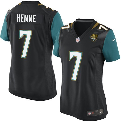 Women's Nike Jacksonville Jaguars #7 Chad Henne Game Black Alternate NFL Jersey