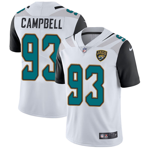 Men's Nike Jacksonville Jaguars #93 Calais Campbell White Vapor Untouchable Limited Player NFL Jersey