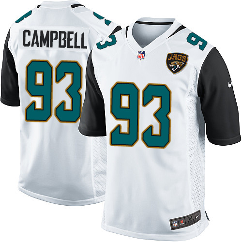 Men's Nike Jacksonville Jaguars #93 Calais Campbell Game White NFL Jersey