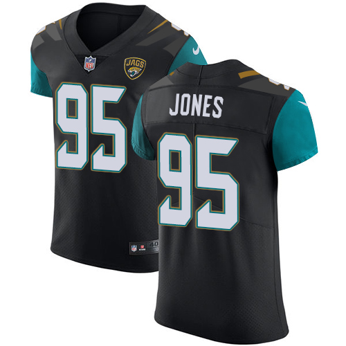 Men's Nike Jacksonville Jaguars #95 Abry Jones Black Alternate Vapor Untouchable Elite Player NFL Jersey