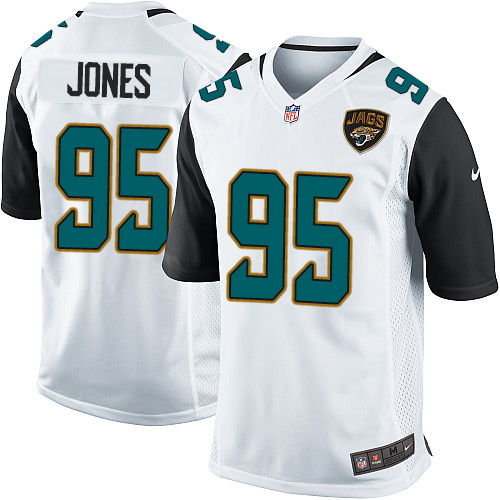 Men's Nike Jacksonville Jaguars #95 Abry Jones Game White NFL Jersey