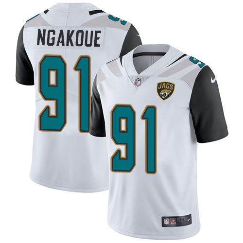 Men's Nike Jacksonville Jaguars #91 Yannick Ngakoue White Vapor Untouchable Limited Player NFL Jersey