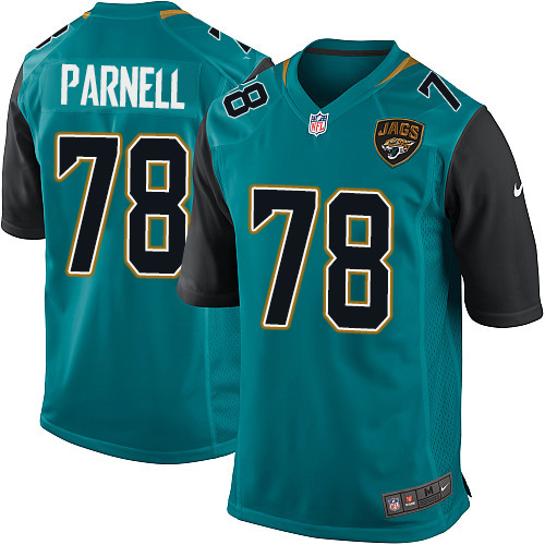 Men's Nike Jacksonville Jaguars #78 Jermey Parnell Game Teal Green Team Color NFL Jersey