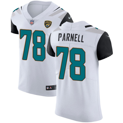 Men's Nike Jacksonville Jaguars #78 Jermey Parnell White Vapor Untouchable Elite Player NFL Jersey