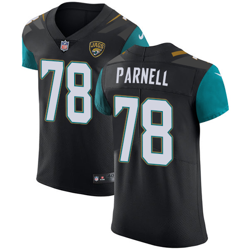 Men's Nike Jacksonville Jaguars #78 Jermey Parnell Black Alternate Vapor Untouchable Elite Player NFL Jersey