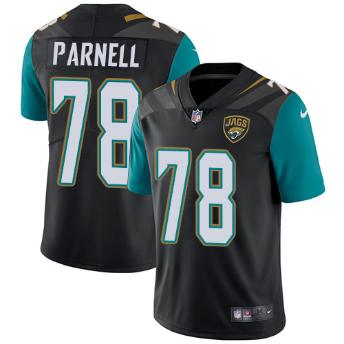 Men's Nike Jacksonville Jaguars #78 Jermey Parnell Black Alternate Vapor Untouchable Limited Player NFL Jersey
