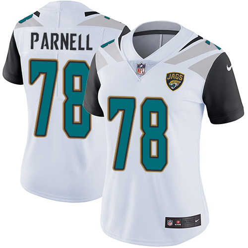 Women's Nike Jacksonville Jaguars #78 Jermey Parnell White Vapor Untouchable Elite Player NFL Jersey
