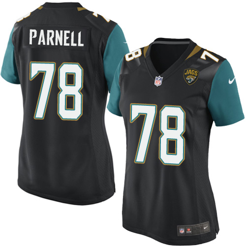 Women's Nike Jacksonville Jaguars #78 Jermey Parnell Game Black Alternate NFL Jersey