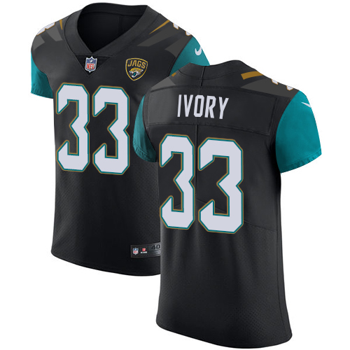 Men's Nike Jacksonville Jaguars #33 Chris Ivory Black Alternate Vapor Untouchable Elite Player NFL Jersey