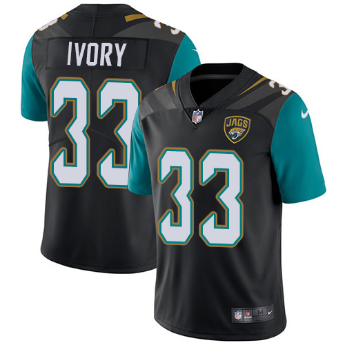Men's Nike Jacksonville Jaguars #33 Chris Ivory Black Alternate Vapor Untouchable Limited Player NFL Jersey