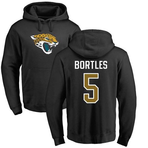 NFL Nike Jacksonville Jaguars #5 Blake Bortles Black Name & Number Logo Pullover Hoodie