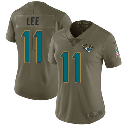 Women's Nike Jacksonville Jaguars #11 Marqise Lee Limited Olive 2017 Salute to Service NFL Jersey