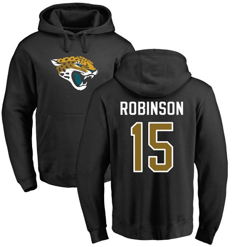 NFL Nike Jacksonville Jaguars #15 Allen Robinson Black Name & Number Logo Pullover Hoodie