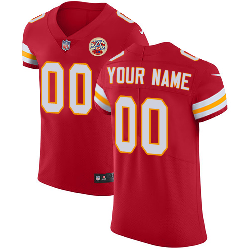 Men's Nike Kansas City Chiefs Customized Red Team Color Vapor Untouchable Custom Elite NFL Jersey