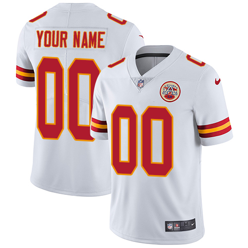 Men's Nike Kansas City Chiefs Customized White Vapor Untouchable Custom Limited NFL Jersey