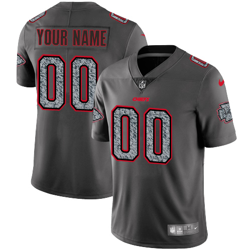 Men's Nike Kansas City Chiefs Customized Gray Static Vapor Untouchable Limited NFL Jersey