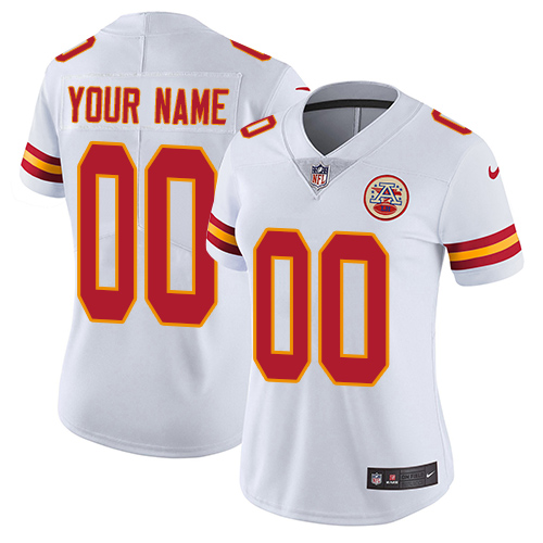 Women's Nike Kansas City Chiefs Customized White Vapor Untouchable Custom Limited NFL Jersey