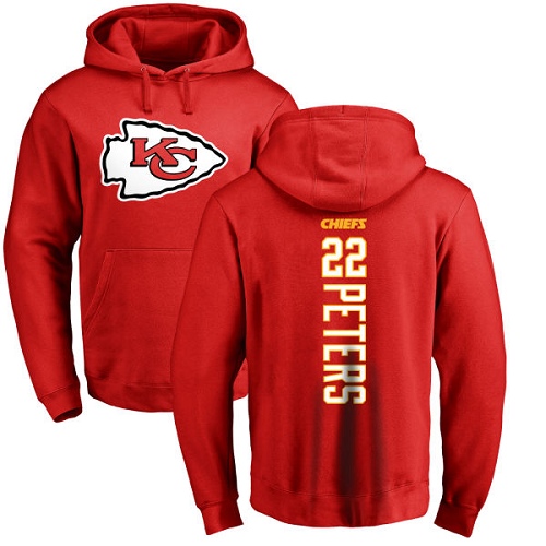 NFL Nike Kansas City Chiefs #22 Marcus Peters Red Backer Pullover Hoodie