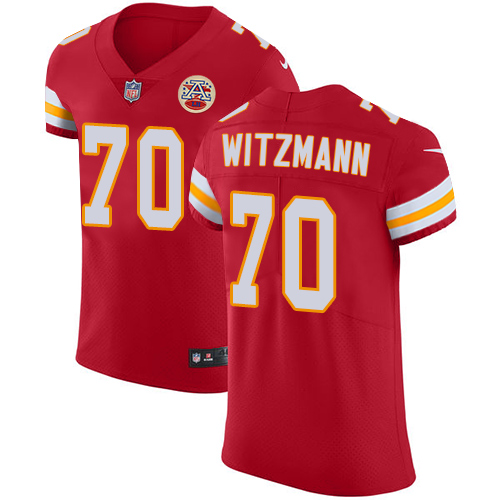 Men's Nike Kansas City Chiefs #70 Bryan Witzmann Red Team Color Vapor Untouchable Elite Player NFL Jersey