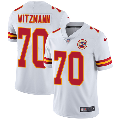 Men's Nike Kansas City Chiefs #70 Bryan Witzmann White Vapor Untouchable Limited Player NFL Jersey