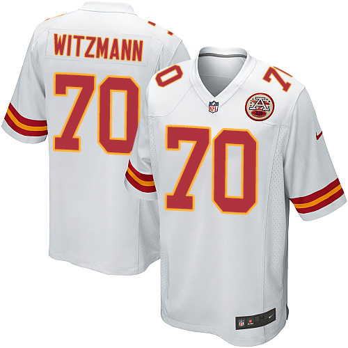 Men's Nike Kansas City Chiefs #70 Bryan Witzmann Game White NFL Jersey