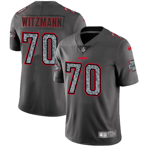 Men's Nike Kansas City Chiefs #70 Bryan Witzmann Gray Static Vapor Untouchable Limited NFL Jersey