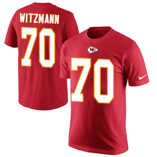 NFL Men's Nike Kansas City Chiefs #70 Bryan Witzmann Red Rush Pride Name & Number T-Shirt