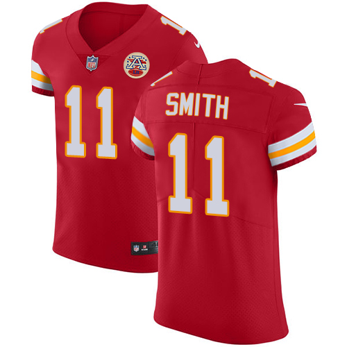 Men's Nike Kansas City Chiefs #11 Alex Smith Red Team Color Vapor Untouchable Elite Player NFL Jersey