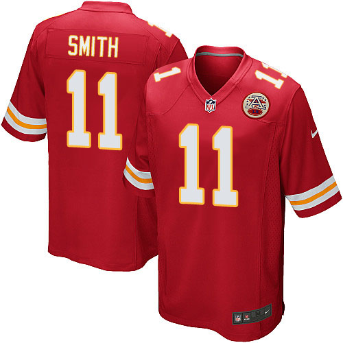 Men's Nike Kansas City Chiefs #11 Alex Smith Game Red Team Color NFL Jersey