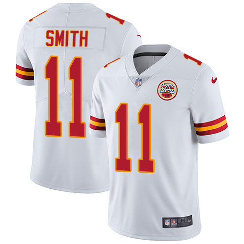 Men's Nike Kansas City Chiefs #11 Alex Smith White Vapor Untouchable Limited Player NFL Jersey