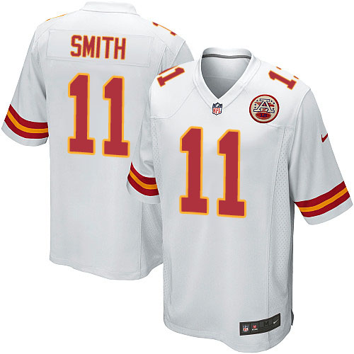 Men's Nike Kansas City Chiefs #11 Alex Smith Game White NFL Jersey