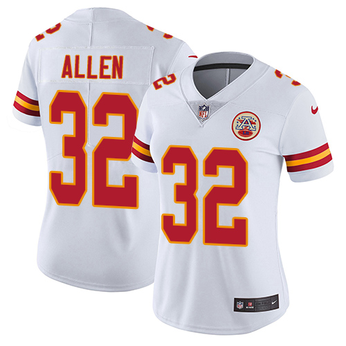 Women's Nike Kansas City Chiefs #32 Marcus Allen White Vapor Untouchable Elite Player NFL Jersey