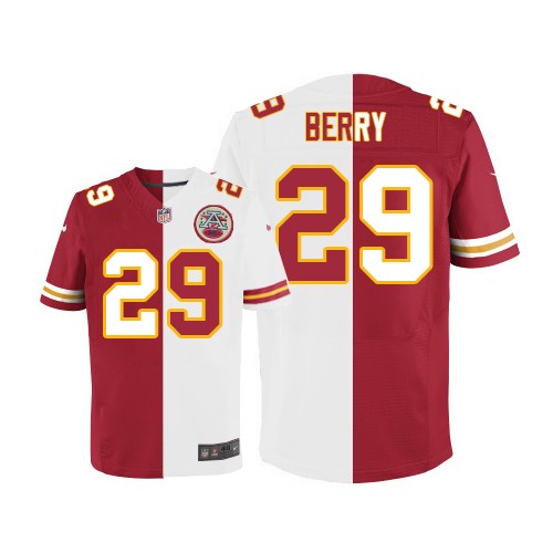 Men's Nike Kansas City Chiefs #29 Eric Berry Elite Red/White Split Fashion NFL Jersey