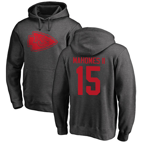NFL Nike Kansas City Chiefs #15 Patrick Mahomes II Ash One Color Pullover Hoodie