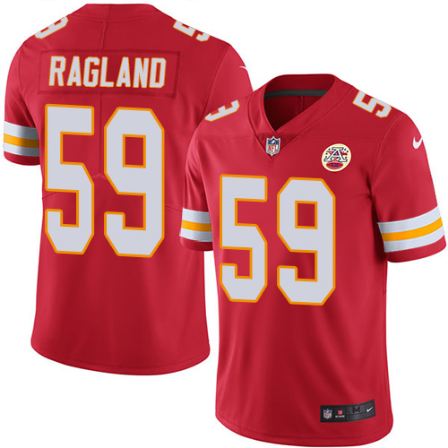 Men's Nike Kansas City Chiefs #59 Reggie Ragland Red Team Color Vapor Untouchable Limited Player NFL Jersey