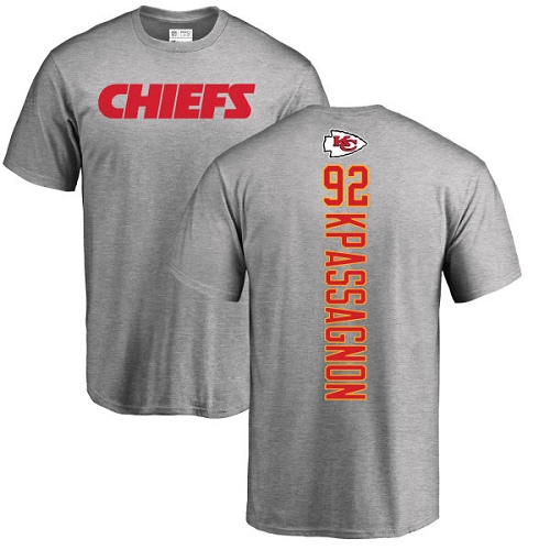 NFL Nike Kansas City Chiefs #92 Tanoh Kpassagnon Ash Backer T-Shirt