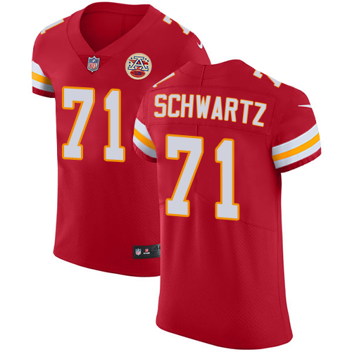 Men's Nike Kansas City Chiefs #71 Mitchell Schwartz Red Team Color Vapor Untouchable Elite Player NFL Jersey